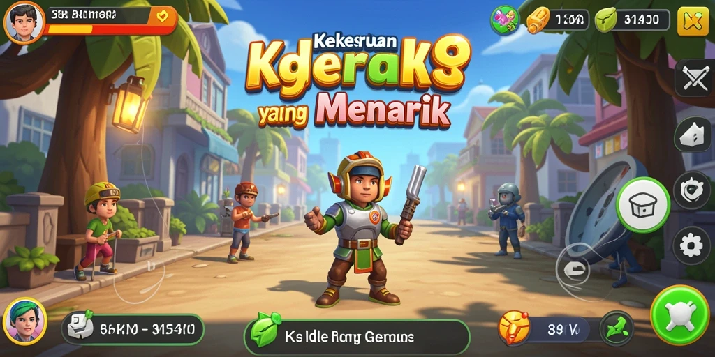 Tampilan menarik dalam gameplay Idle 34R yang seru dan menyenangkan.