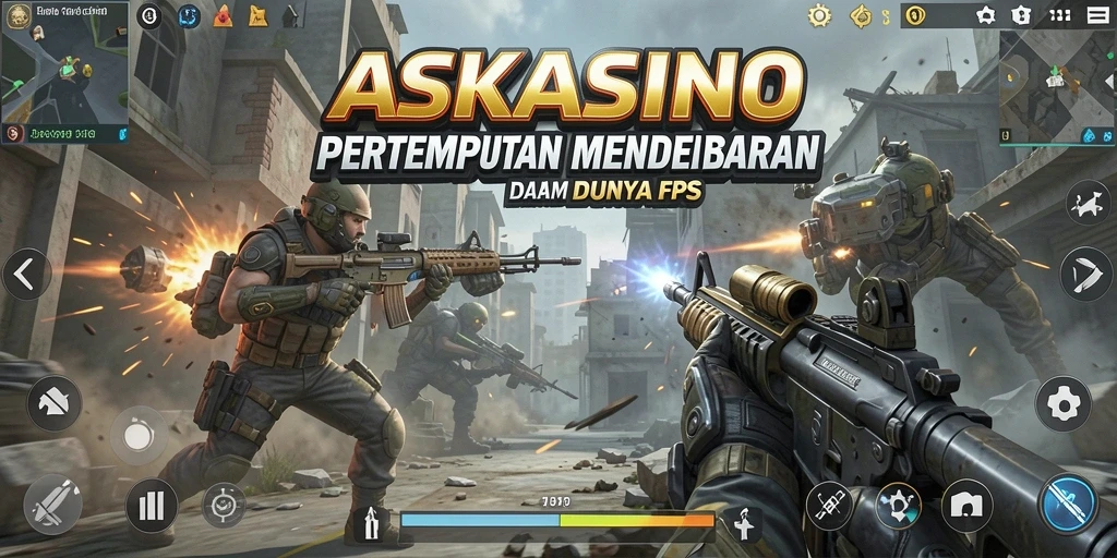 Tangkapan layar menunjukkan aksi seru gameplay FPS di ASKASINO.