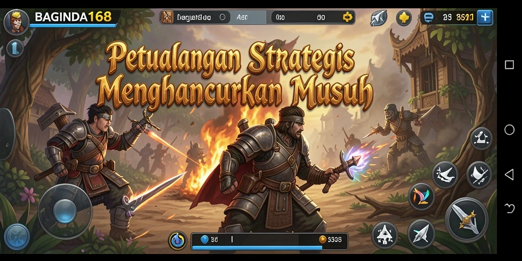 Screenshot menunjukkan pertempuran seru dari gameplay BAGINDA168.