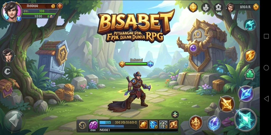 Screenshot utama BISABET menampilkan aksi seru dalam gameplay RPG.