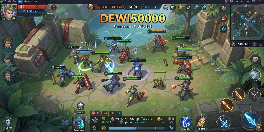 Gameplay seru di DEWI5000 dengan pertempuran strategis.