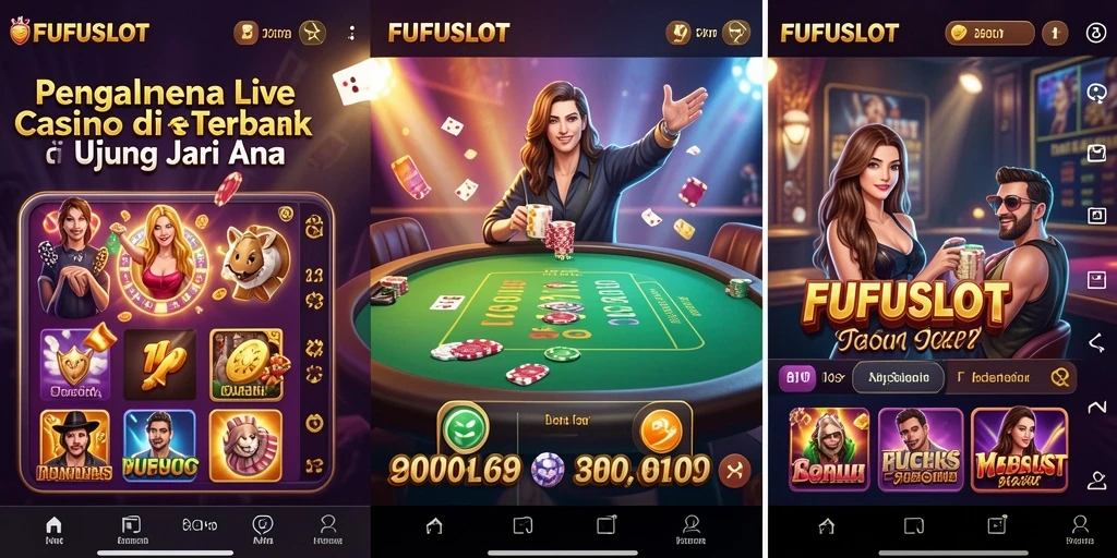 Screenshot gameplay FUFUSLOT menampilkan keseruan permainan Live Casino.