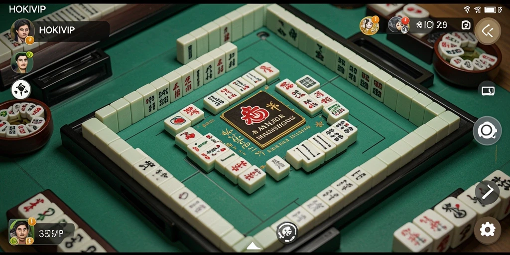 Screenshot HOKIVIP menampilkan gameplay seru Mahjong dengan grafis memukau.