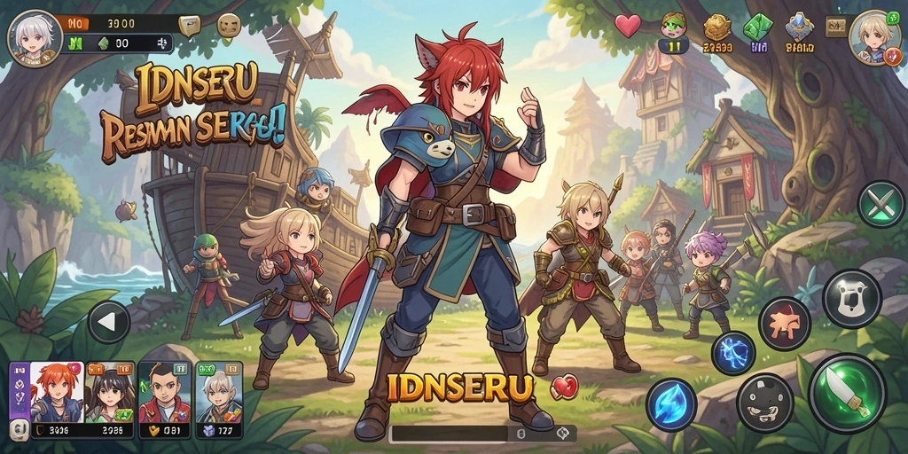 Tampilan gameplay yang seru dan interaktif di IDNSERU.