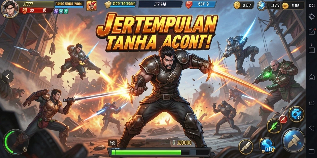 Tangkapan layar JT777 menampilkan aksi pertempuran yang intens dan mendebarkan.