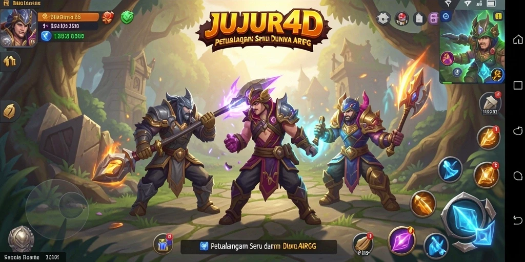 Screenshot gameplay JUJUR4D menampilkan aksi pertarungan yang mendebarkan.