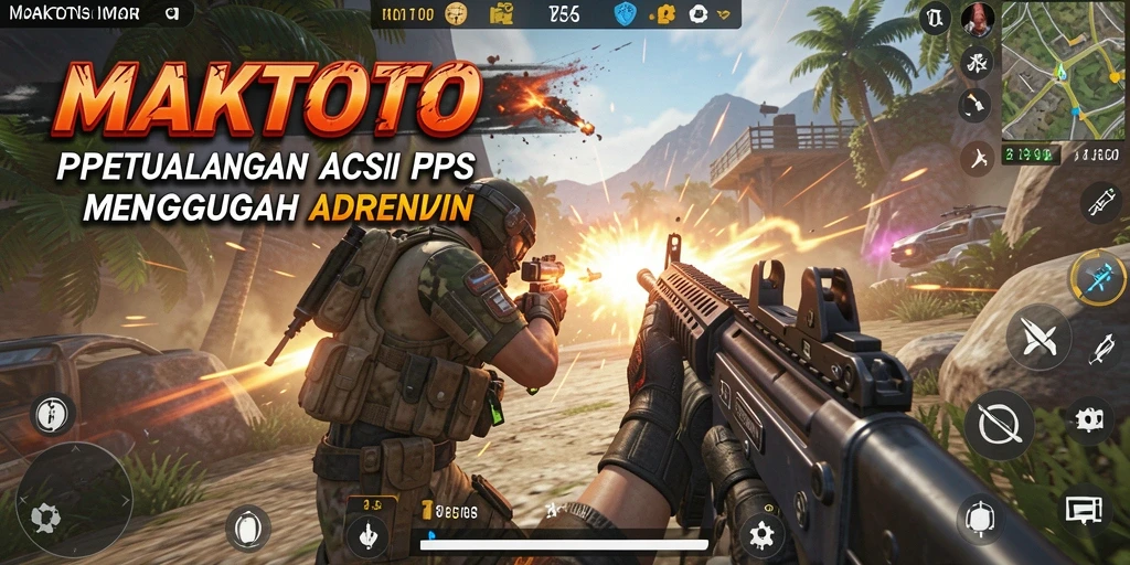 Tampilan gameplay seru dari MAKTOTO dalam aksi FPS.