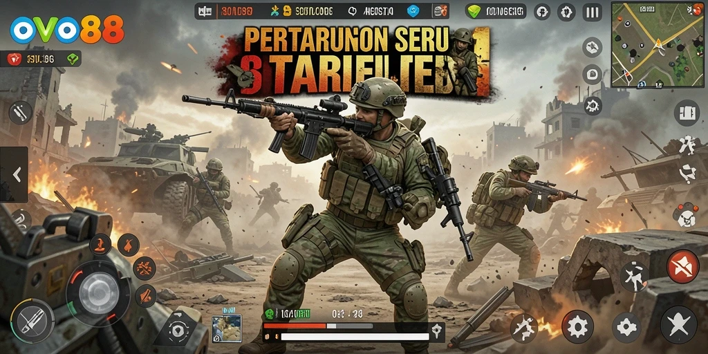 Gameplay OVO88 yang memukau dalam pertarungan Battle Royale.