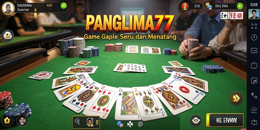 Screenshot menunjukkan gameplay seru dan interaksi antar pemain Gaple.