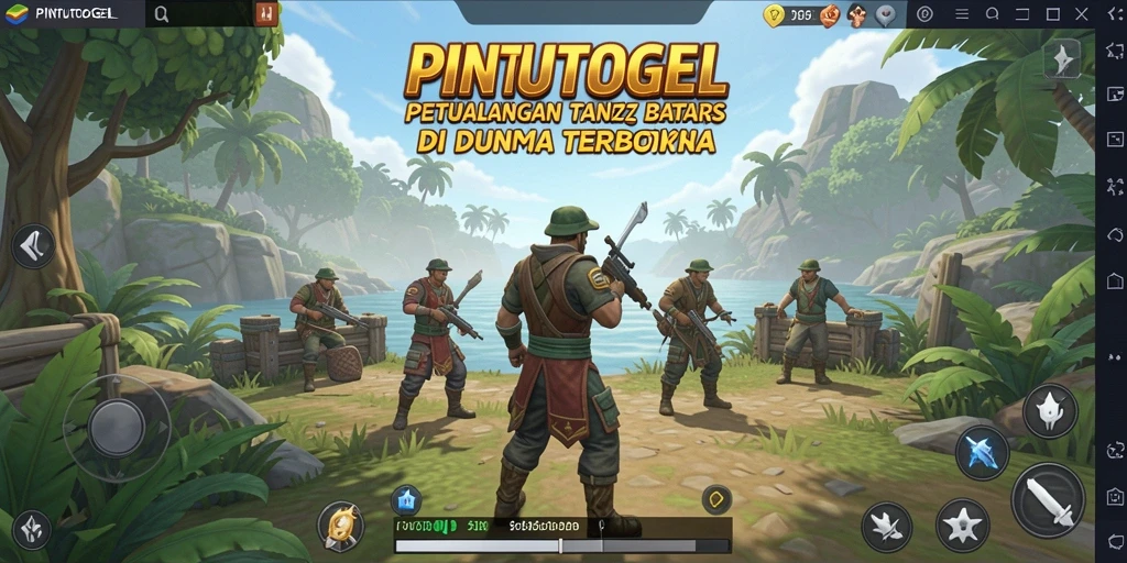 Screenshot PINTUTOGEL menampilkan momen seru dalam petualangan dunia terbuka.