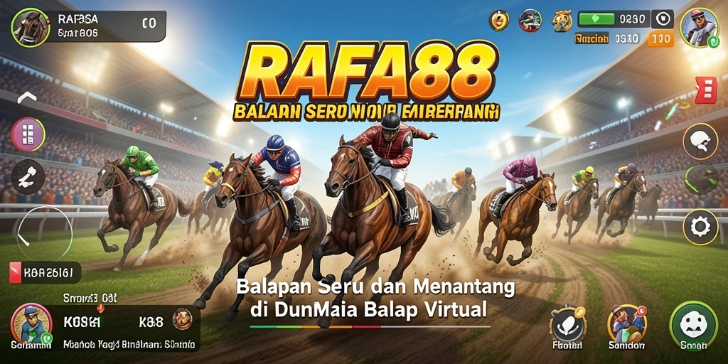 Screenshot gameplay RAFA88 dengan suasana balap yang mendebarkan.