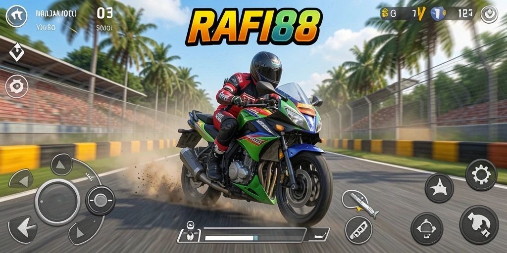 Tampilan menarik dari balapan motor di RAFI88.