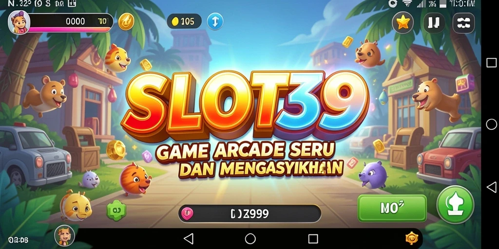 Screenshot gameplay SLOT39 yang penuh warna dan dinamis.