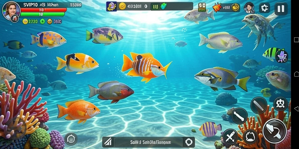 Tampilan gameplay SVIP10 yang mendebarkan saat menembak ikan.