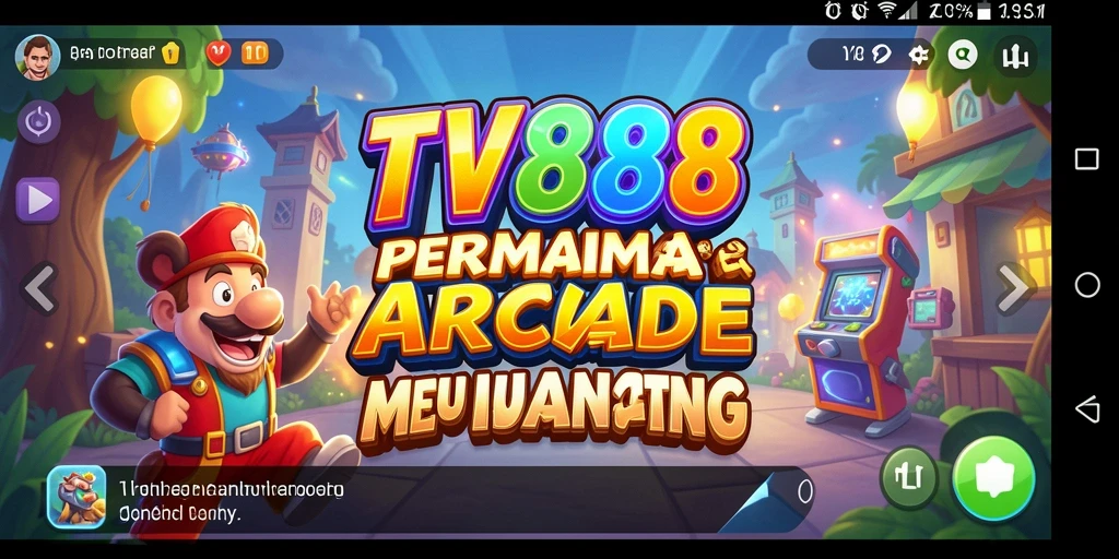 Tangkapan layar dari gameplay seru TV888 di level menantang.