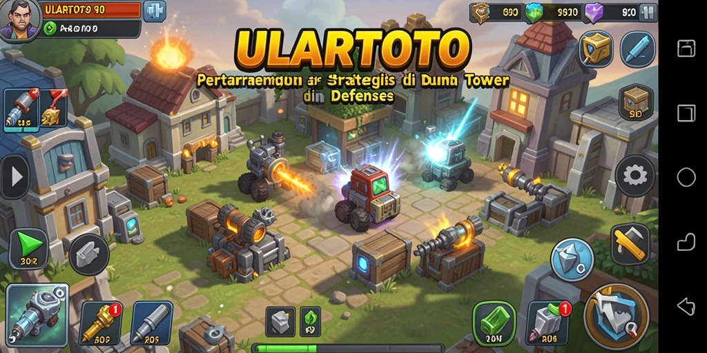 Tampilan aksi mendebarkan dari game Tower Defense ULARTOTO.