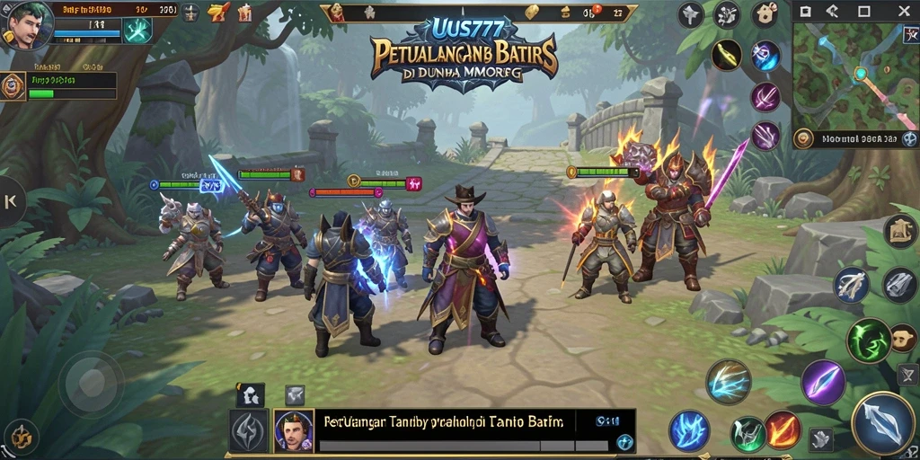 Tampilan gameplay UUS777 dengan karakter dan petualangan seru.
