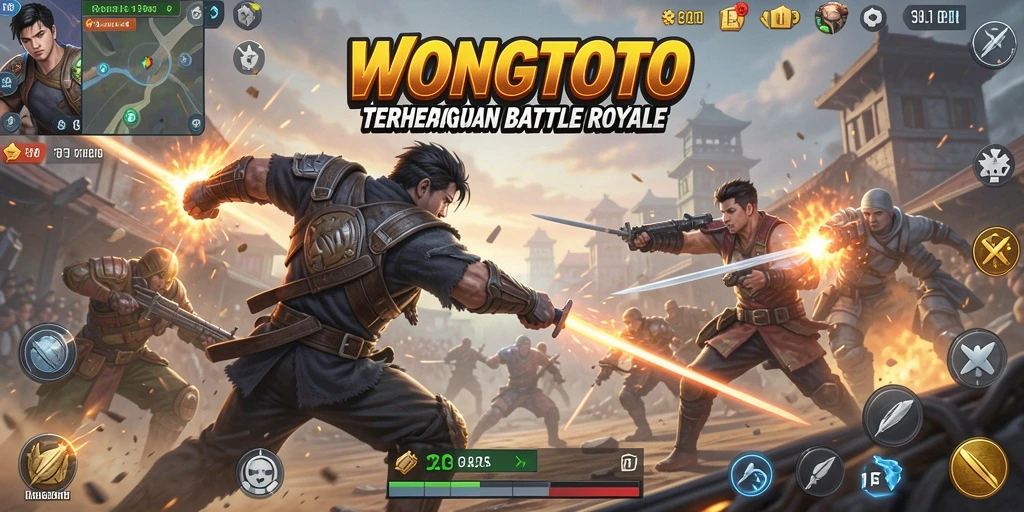 Tangkapan layar WONGTOTO menampilkan aksi seru Battle Royale.
