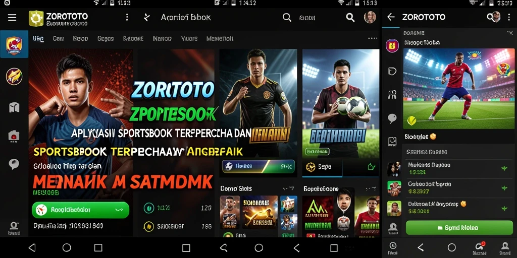 Tampilan utama ZOROTOTO dengan fitur taruhan olahraga yang menarik.